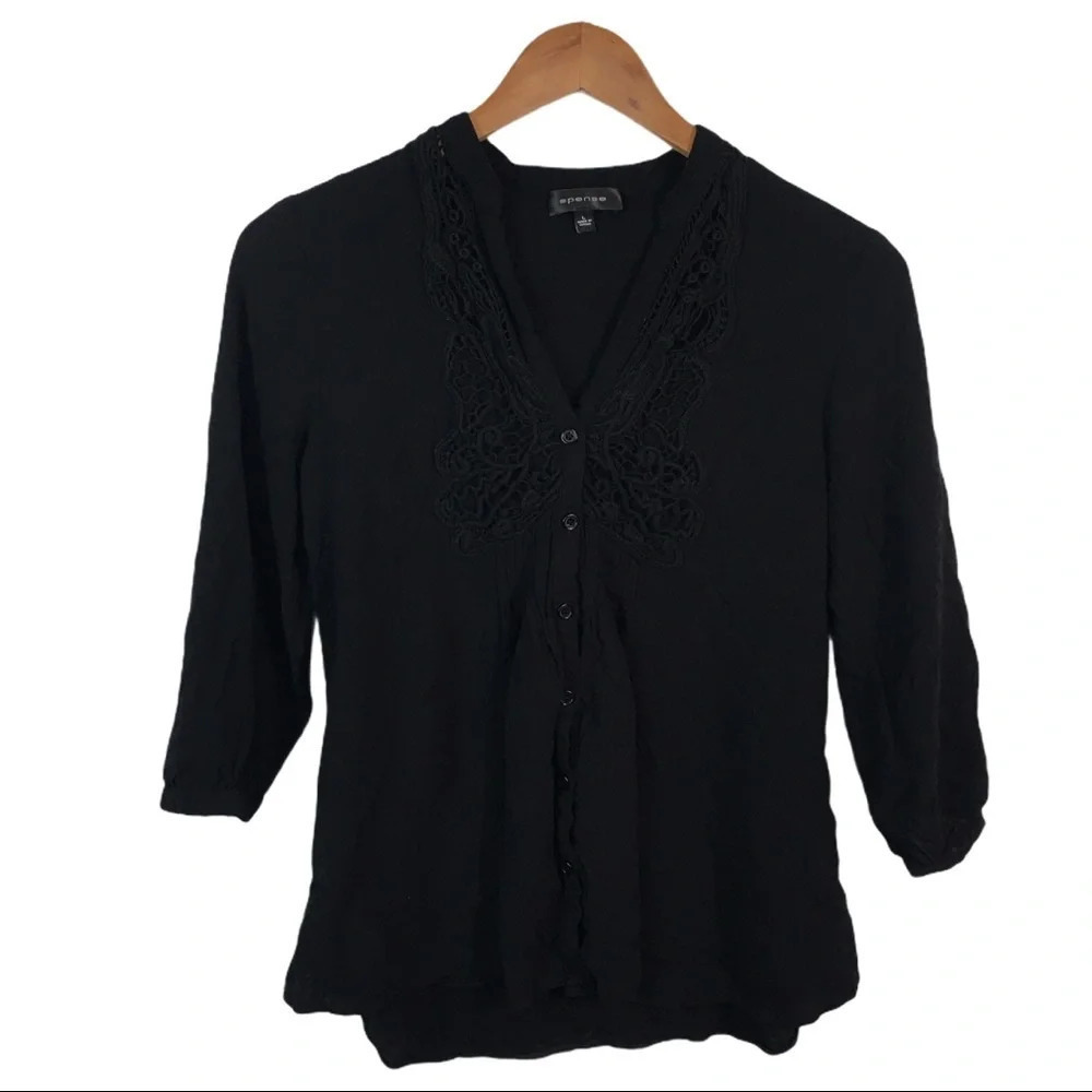 WS789 Spense Embroidered Boho Blouse Top L